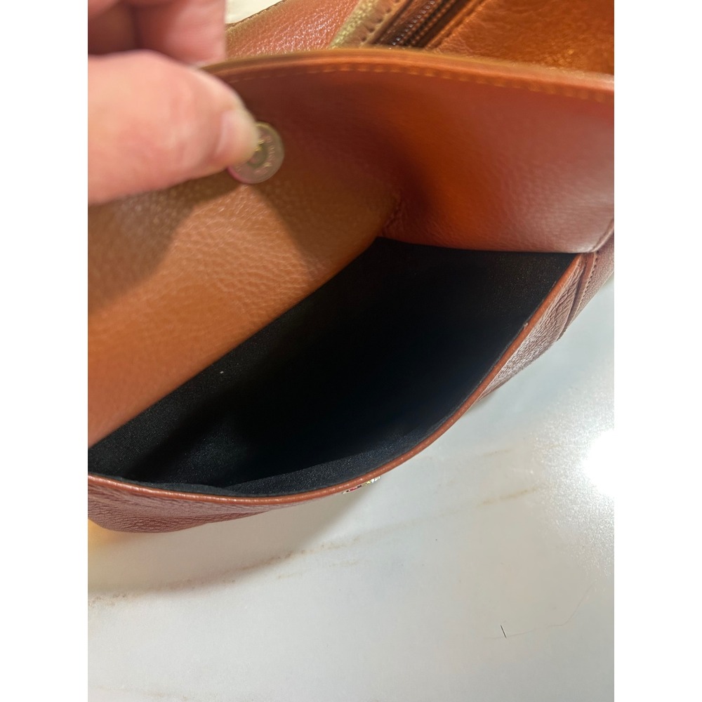 Stone Mountain Pebbled Leather HoboBag Cognac Brown Shoulder Purse Vintage Style - Picture 4 of 8